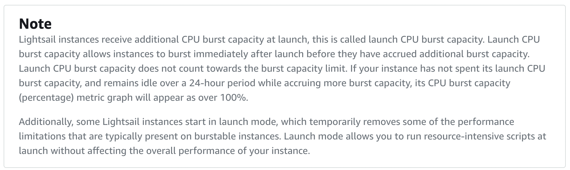 "Launch mode" as noted here
