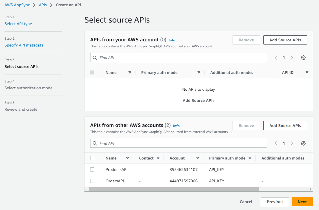 Associate Source APIS from another account