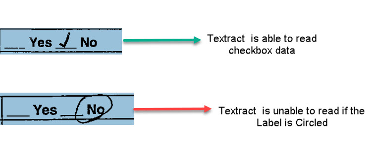 Image with a ticked checkbox and a circled label