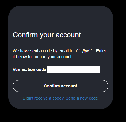 Hosted UI when asking for verification code