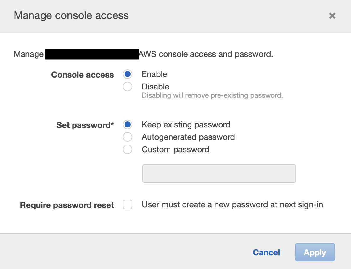 Manage console access