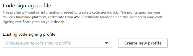 Code signing profiles