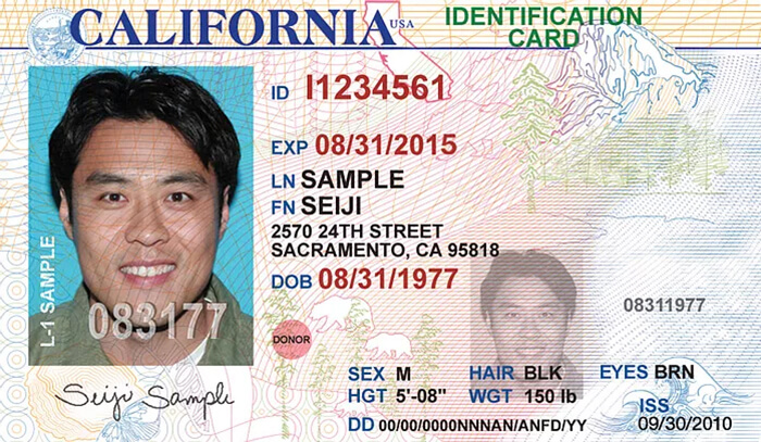 CA Non driver ID
