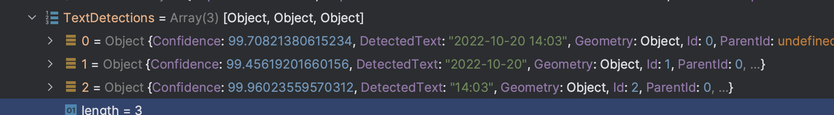 Text detection