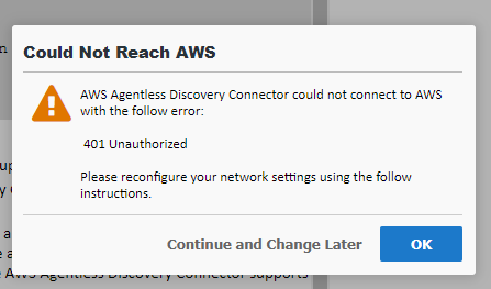 Could not reach AWS