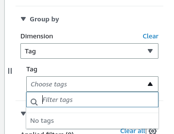 No tags in Cost Explorer