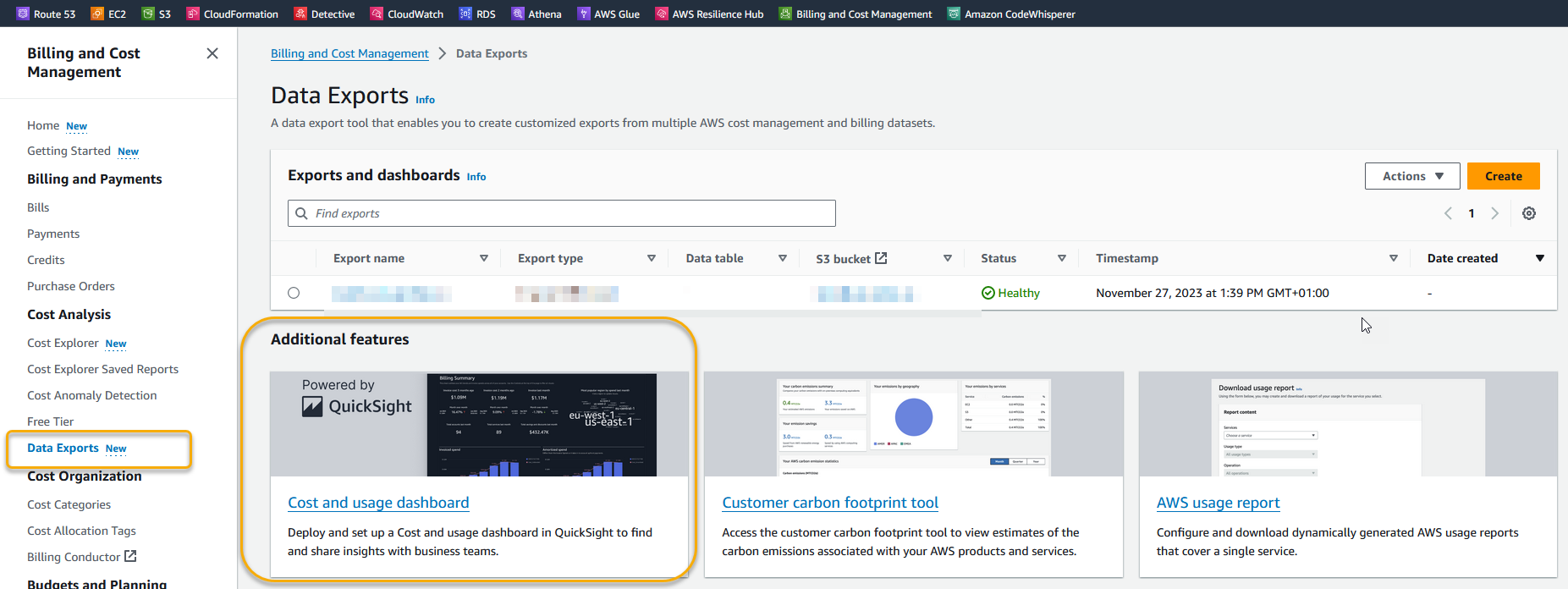 Announcing the Cost and Usage Dashboard powered by Amazon QuickSight