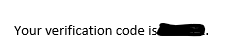 Verification Code Email