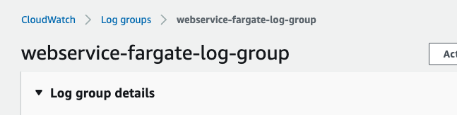 You can see that there is a log group under the loggroups directory