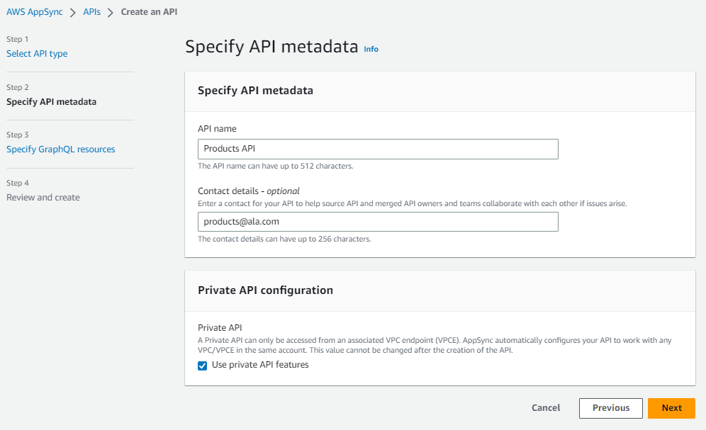 API metadata