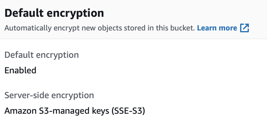 Encryption setting