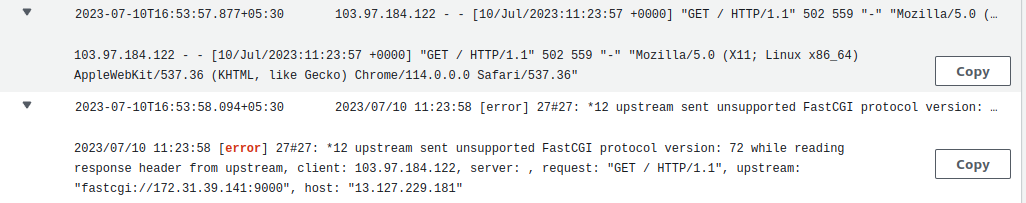 getting these error in nginx logs
