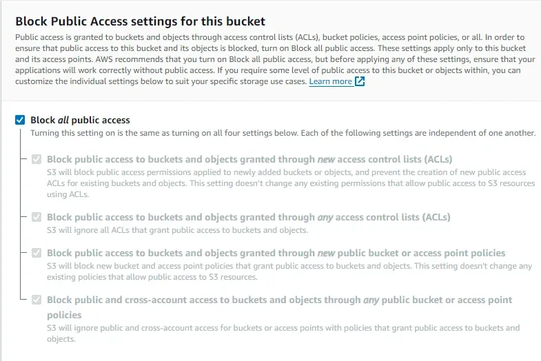 Blocked All public access