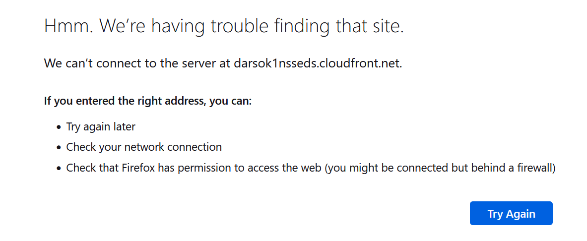 cloudfront distribution can't be accessed
