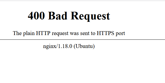 error when trying access through domain